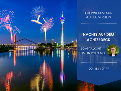 Feuerwerksfahrt auf dem Rhein am 22. Juli 2022